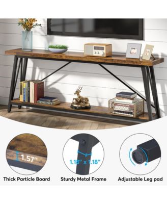 Industrial Entry Console Table,70.9 Inches Extra Long Sofa Table Behind Couch