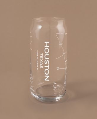 The Can Houston Map Everyday Glassware, Set of 2