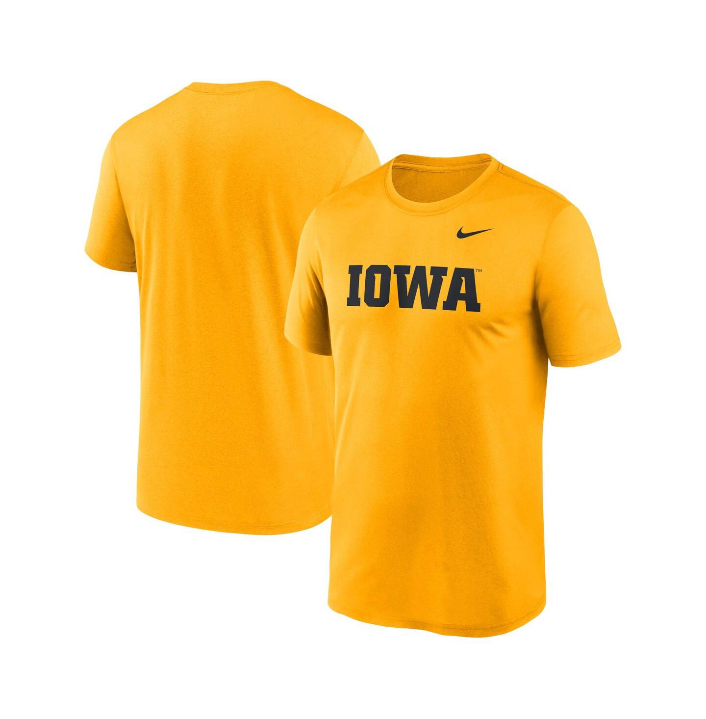 Мужская футболка Nike Gold Iowa Hawkeyes Primetime Legend Wordmark — фото 1