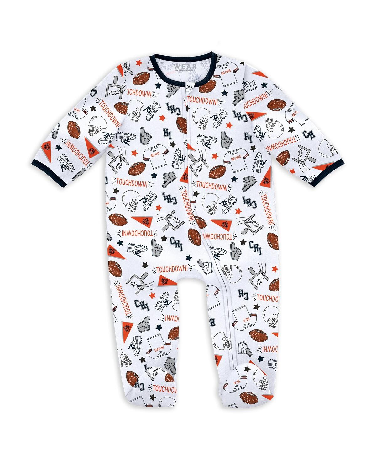 WEAR BY ERIN ANDREWS BABY BOYS AND GIRLS CHICAGO BEARS SLEEP PLAY SET 
