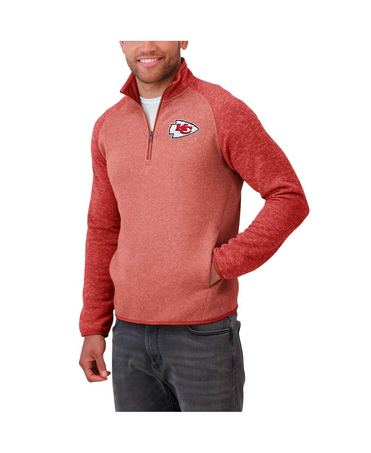 Fanatics Men's Red Kansas City Chiefs Tonal Quarter-zip Jacket In Red