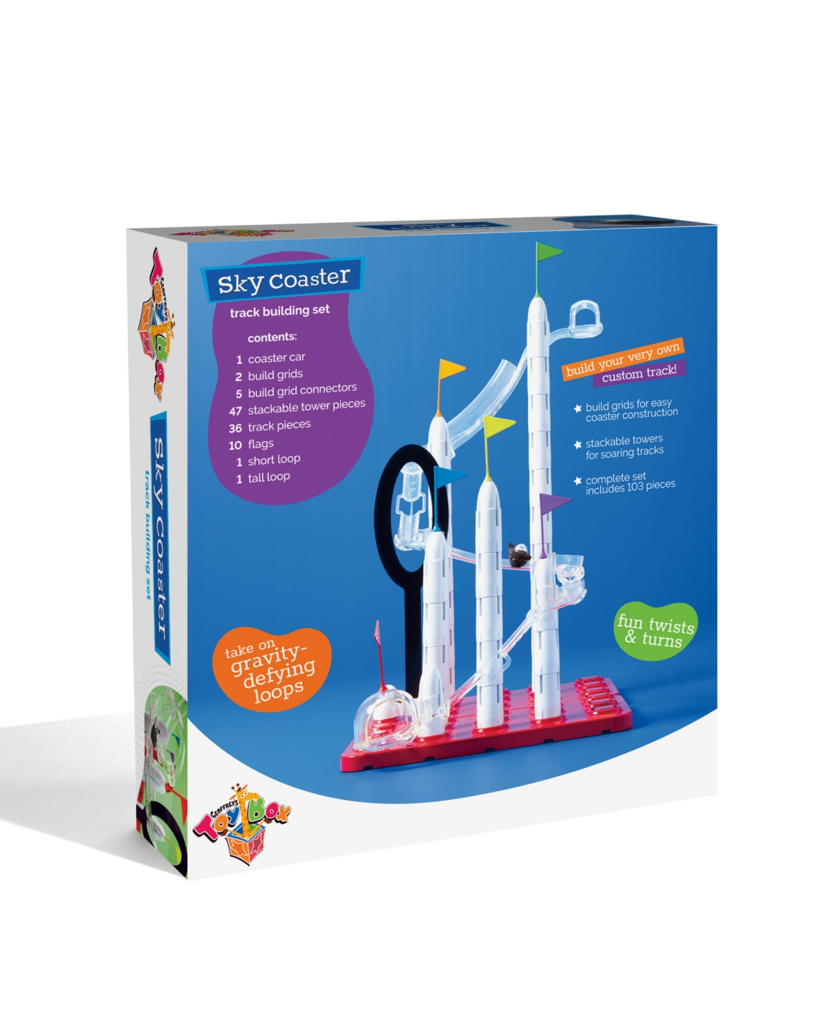 Geoffrey's Toy Box Sky Coaster Track Building Set In White