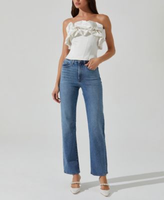 ASTR the Label Women's Sarahi Ruffled Strapless Top