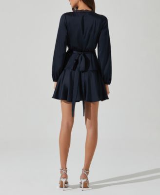 ASTR the Label Women's Aluma V-Neck Fit & Flare Dress - Macy's