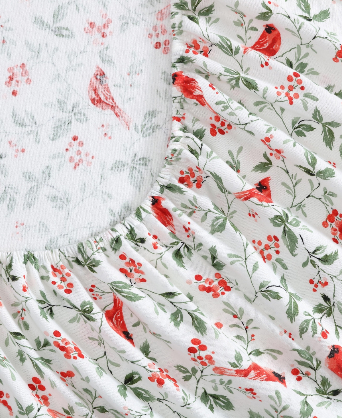 Laura Ashley Flannel 4 -pc. Sheet Set, Full In Jolly Cardinals