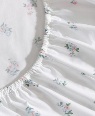 Harperette Printed Hem 200-Thread Count Cotton Percale 4 -Pc. Sheet Set, Full