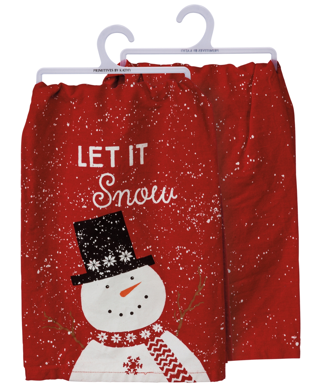 Primitives By Kathy Let It Snow Nordic Kitchen Towel In Red