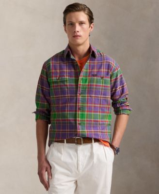 Polo Ralph Lauren - Men's Classic-Fit Plaid Oxford Workshirt