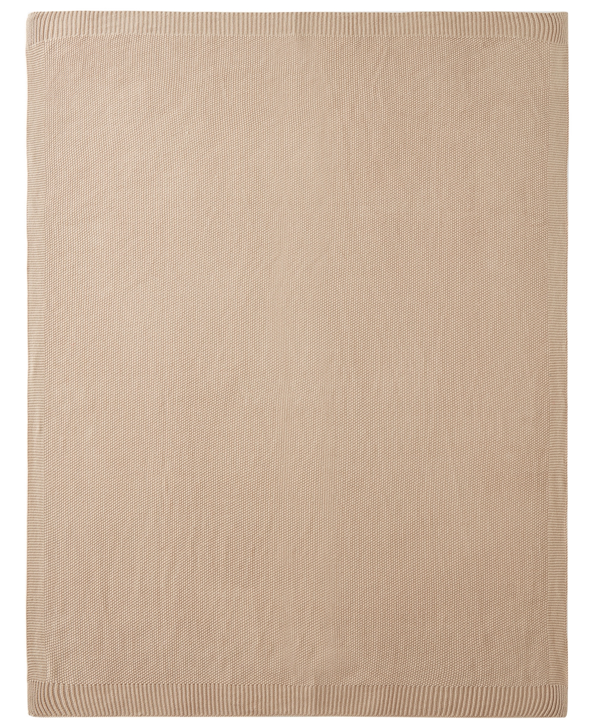 Vcny Home Charlie Chunky Sweater Knit Solid Cotton Throw, 50" X 60" In Taupe