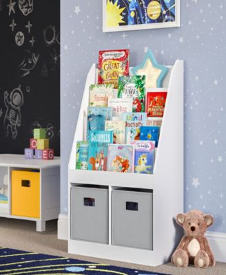 Kids Book Rack with 2 Cubbies