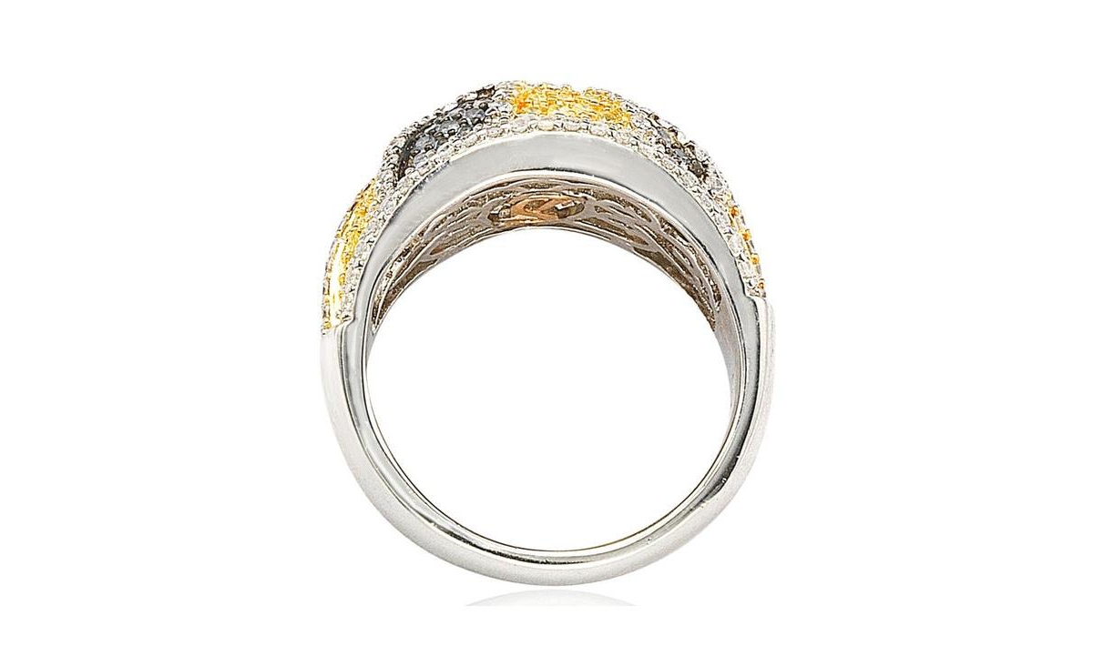 Suzy Levian New York Suzy Levian Sterling Silver Cubic Zirconia Multicolor Exotic Ring
