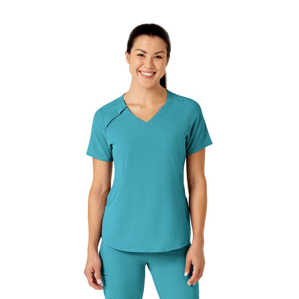 Wink Women's Renew Zip Accent Scrub Top