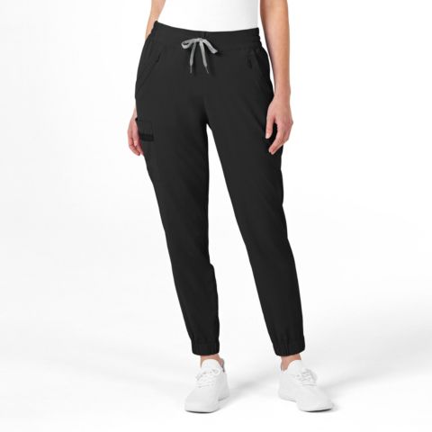 Женские брюки Wink Renew Jogger Scrub, цвет: Чёрный