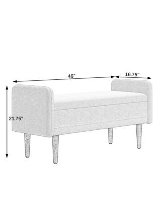  Teddy Velvet Storage Stool with Storage