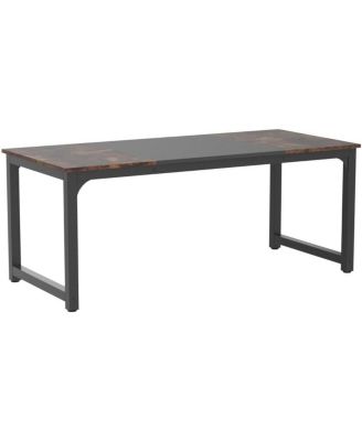 71"x31.5" Dining Table, Industrial for 6-8 Person, Rectangular Dinner Table for Dining Room Kitchen Living Room, with Heavy Duty Metal Legs