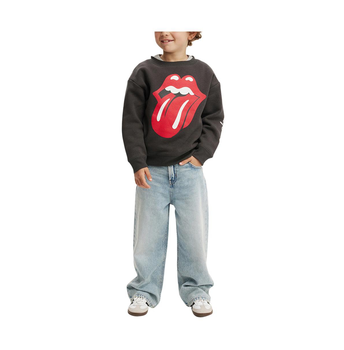 Cotton On Little Boys License Felix Fleece Crew Neck -lcn bra rolling stones