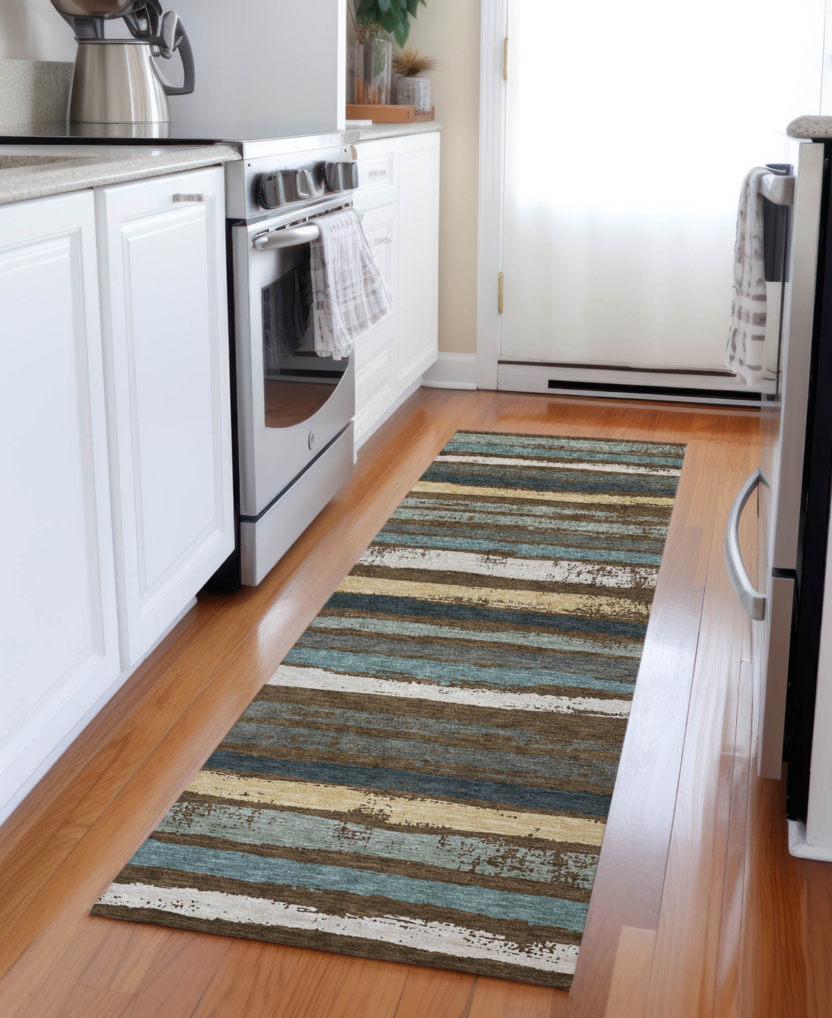 Addison Chantille Machine Washable Acn1019 2'3''x7'6'' Runner Area Rug In Cocoa