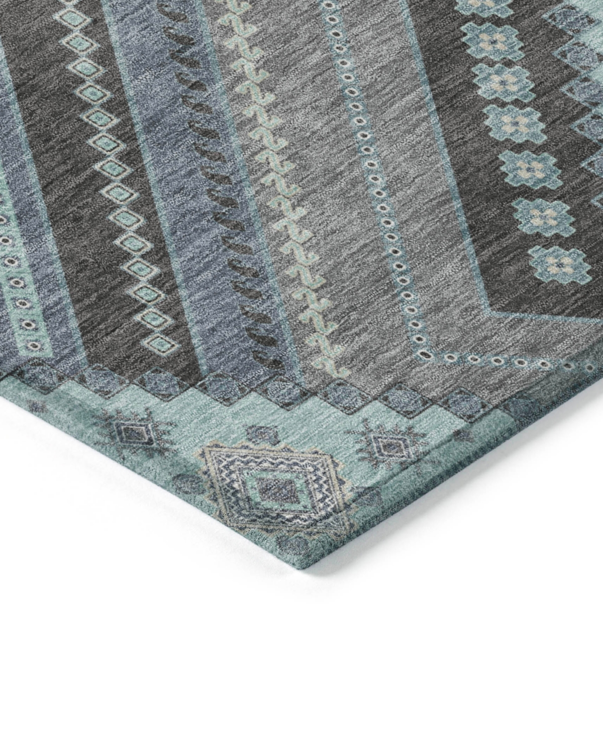 Addison Chantille Machine Washable Acn1010 8'x10' Area Rug In Charcoal