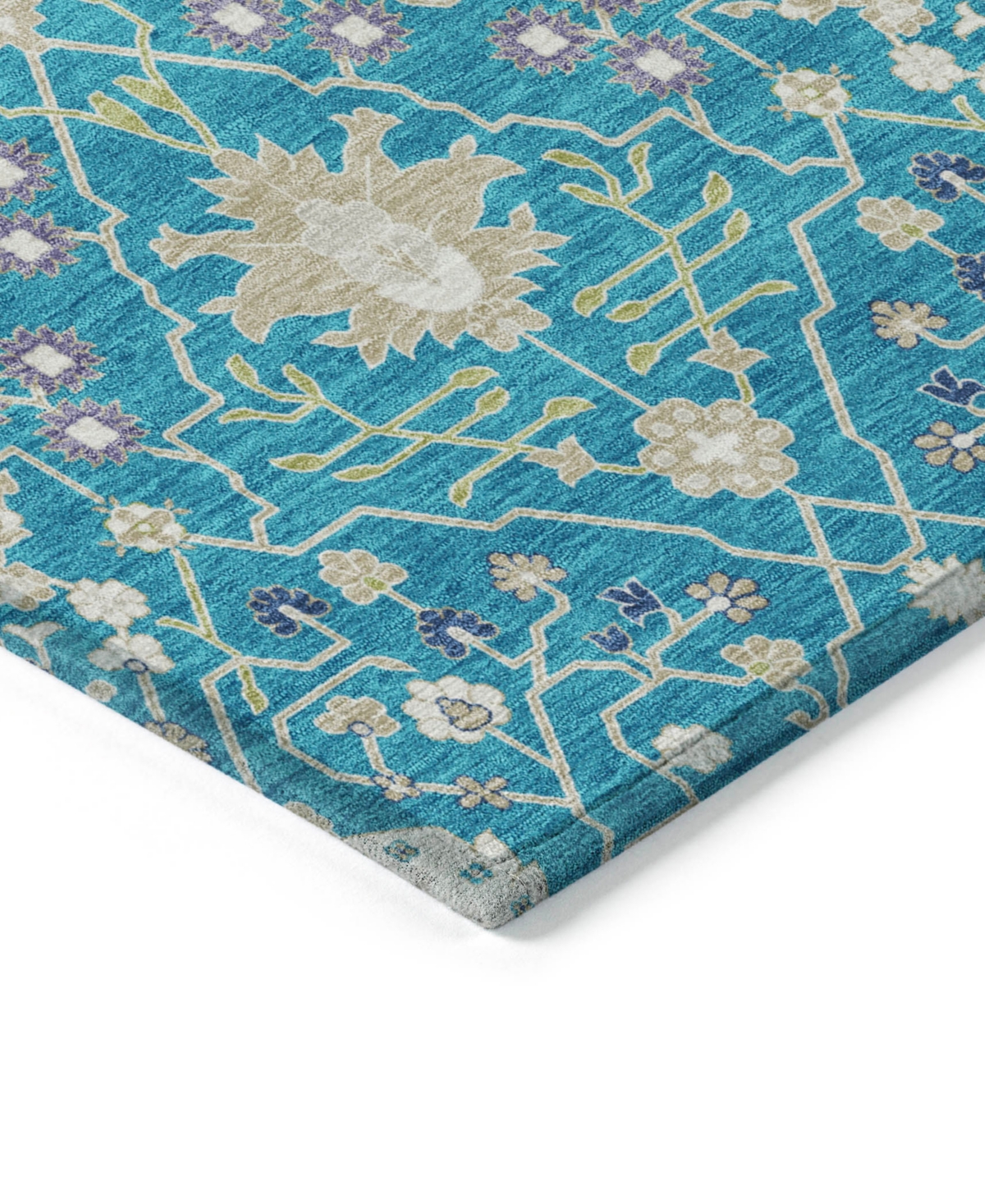 Addison Chantille Machine Washable Acn1009 5'x7'6" Area Rug In Teal