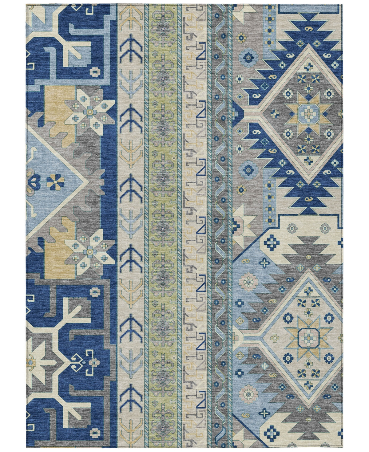 Addison Chantille Machine Washable Acn1015 5'x7'6" Area Rug In Navy