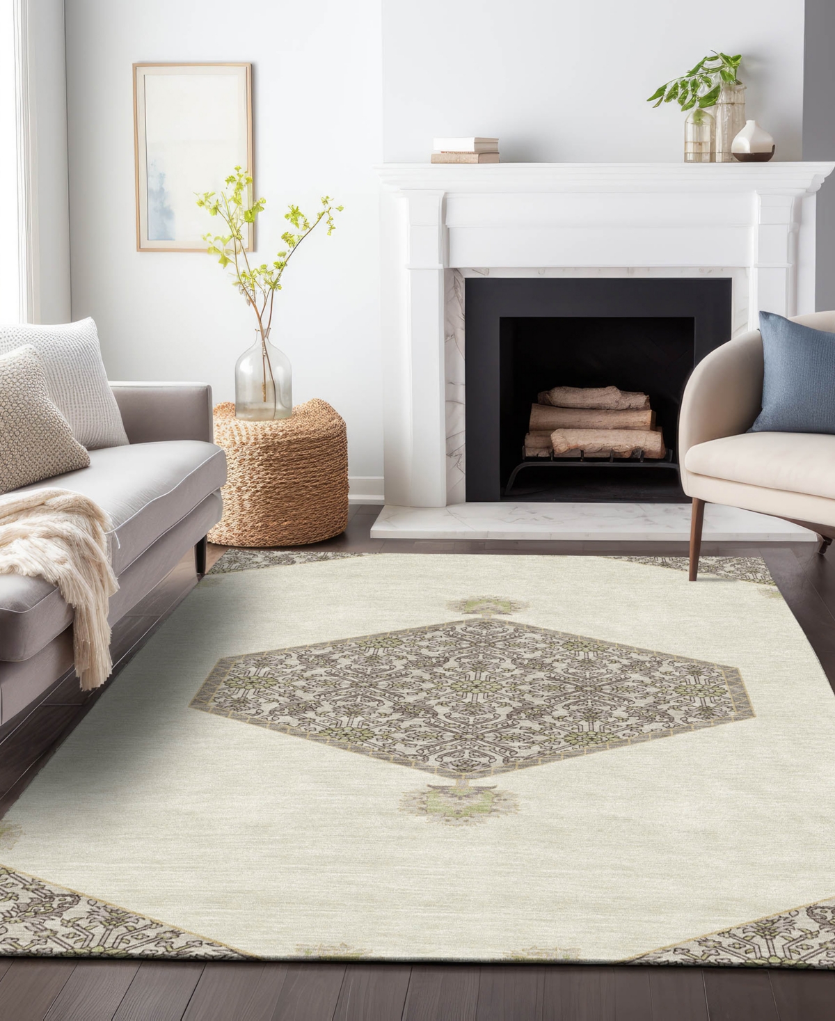 Addison Chantille Machine Washable Acn1011 2'6"x3'10" Area Rug In Ivory