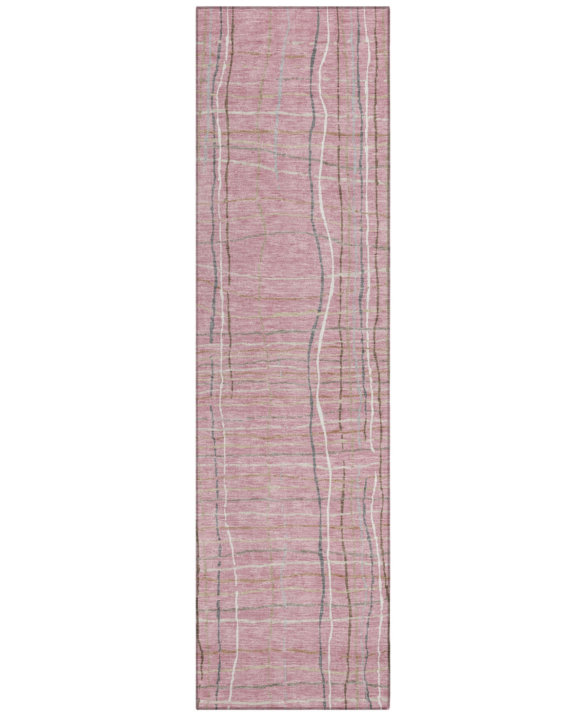 Addison Chantille Machine Washable Acn998 2'3"x7'6" Runner Area Rug In Pink