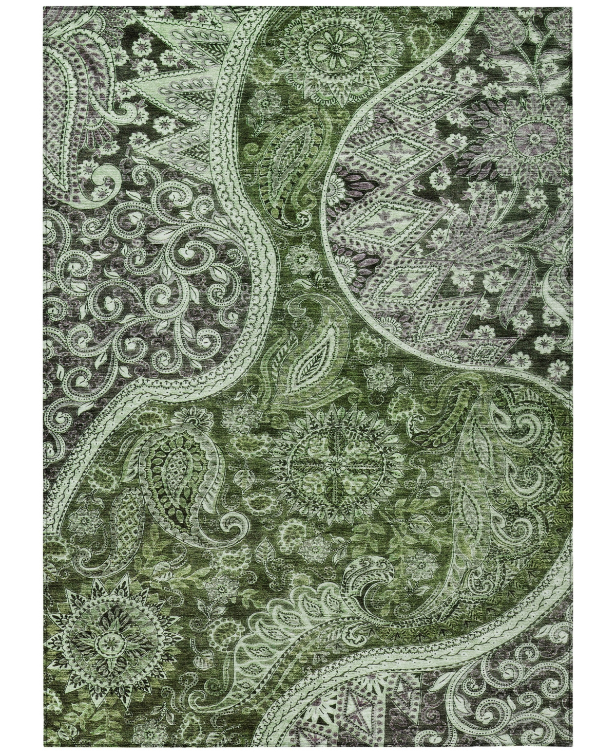 Addison Chantille Machine Washable Acn1078 8'x10' Area Rug In Olive