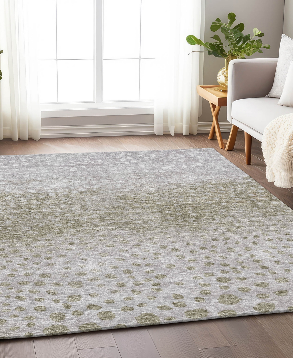 Addison Chantille Machine Washable Acn1074 8'x10' Area Rug In Taupe