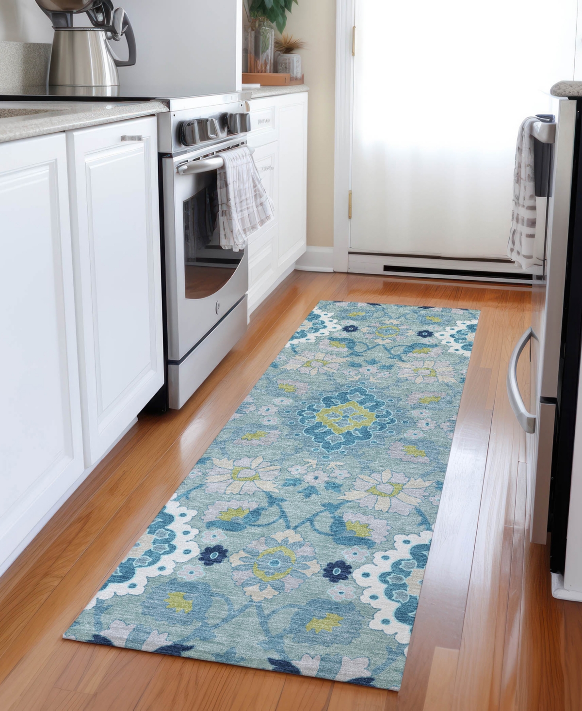 Addison Chantille Machine Washable Acn1002 2'3"x7'6" Runner Area Rug In Teal