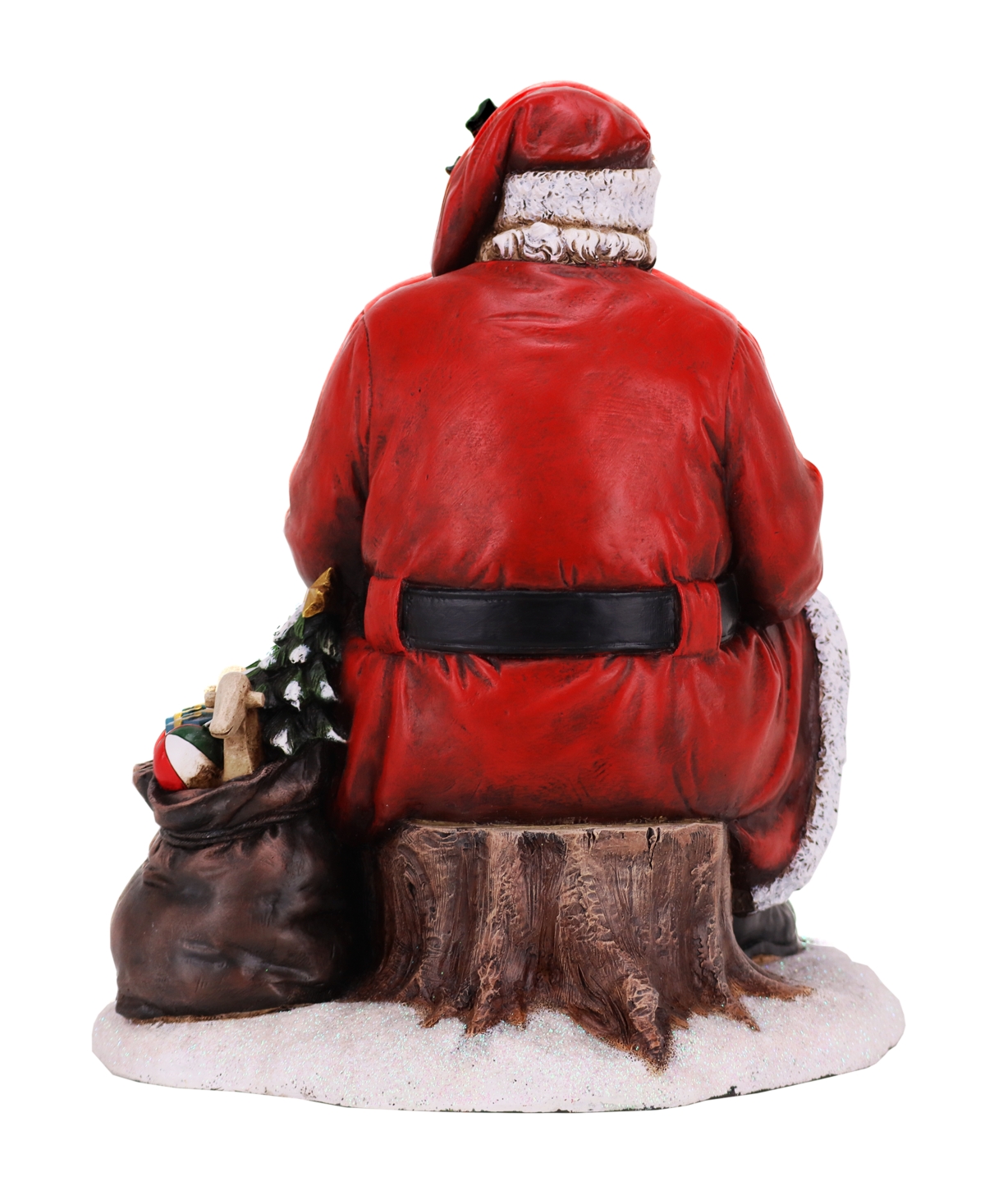 Napco Santa With Animals Figurine In Red,white,green