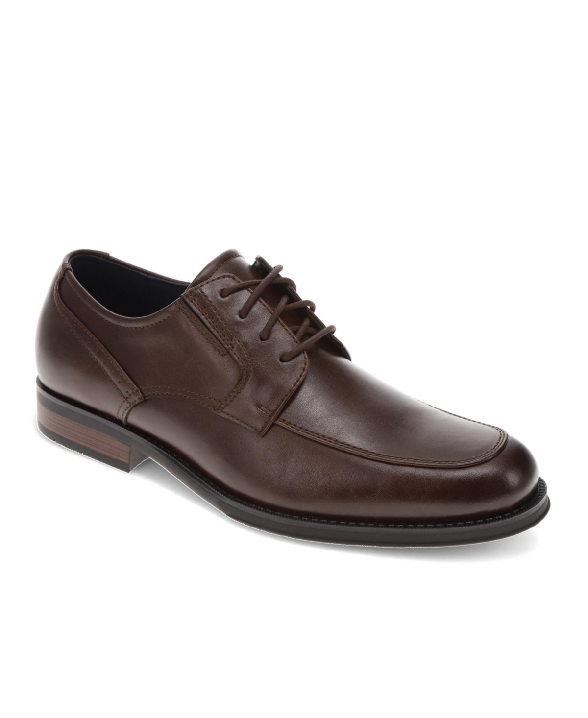Dockers Mens Echo Synthetic Leather Cap Toe Dress Oxford Lace Up Shoe In Chestnut
