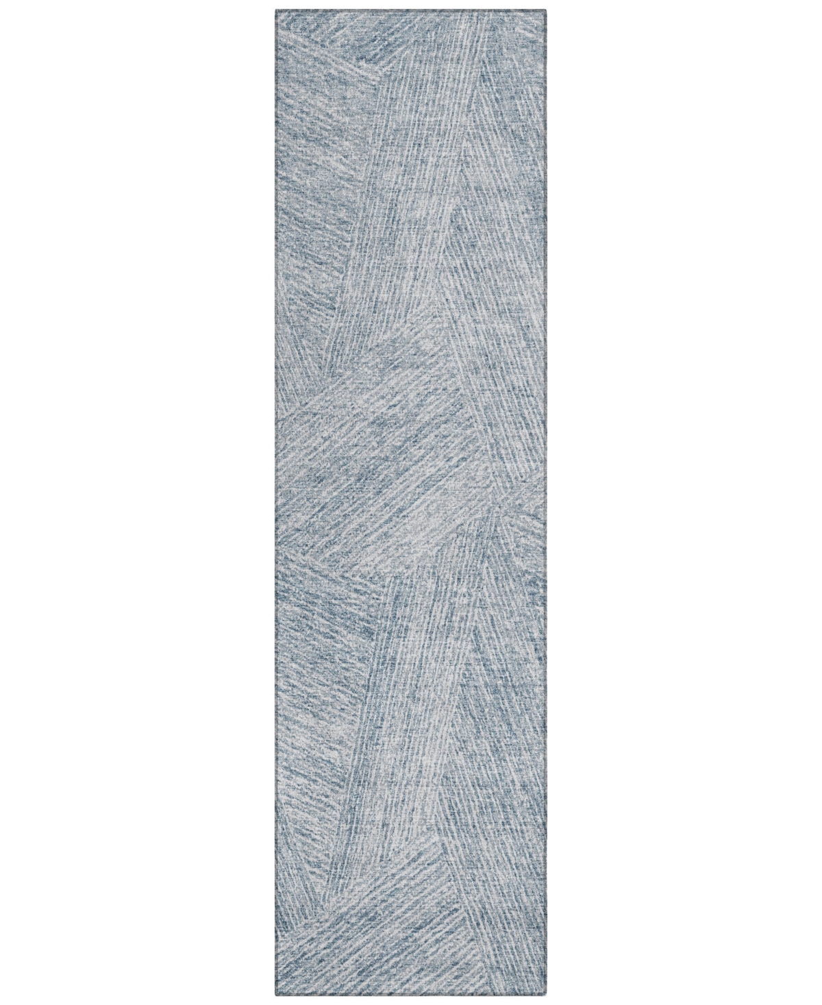 Addison Chantille Machine Washable Acn991 2'3"x7'6" Runner Area Rug In Denim