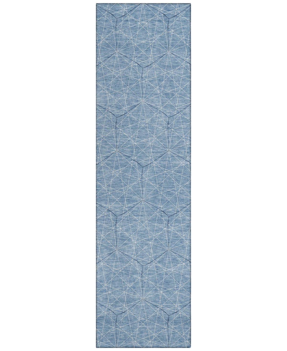 Addison Chantille Machine Washable Acn987 2'3"x7'6" Runner Area Rug In Denim