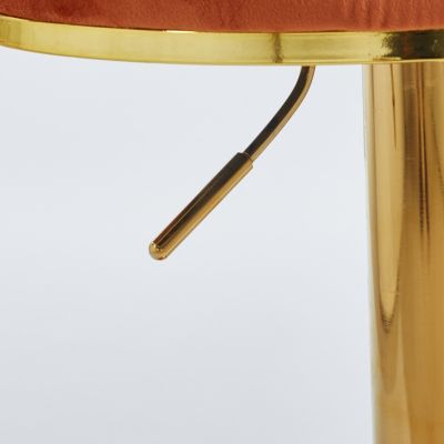 Golden Iron Tube Bar Chairs with Cushions