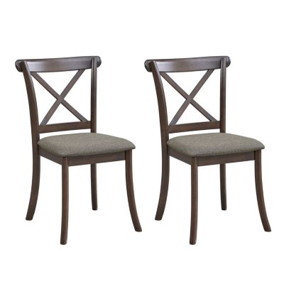 Streamdale Upholstered X-Back Dining Chairs (Set of 2)
