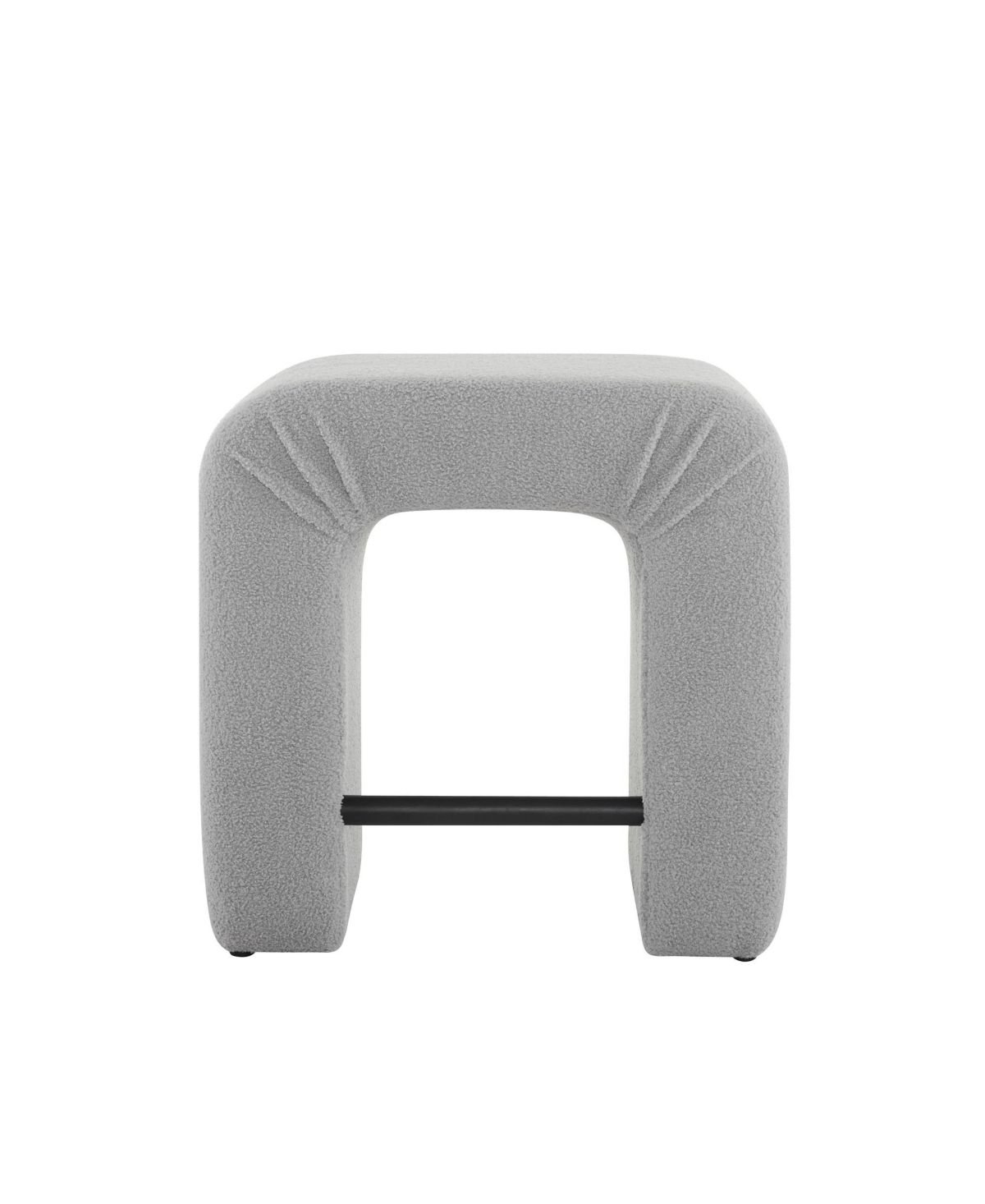 Streamdale Furniture 24'' Boucle stool Set of 2,Dining Chairs for Home Kitchen Island- Grey