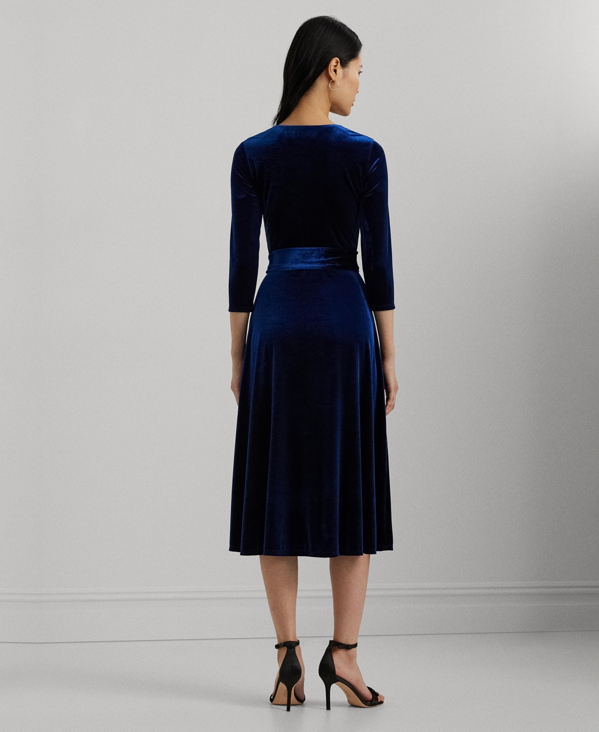 Lauren Ralph Lauren Women's Surplice Velvet Dress