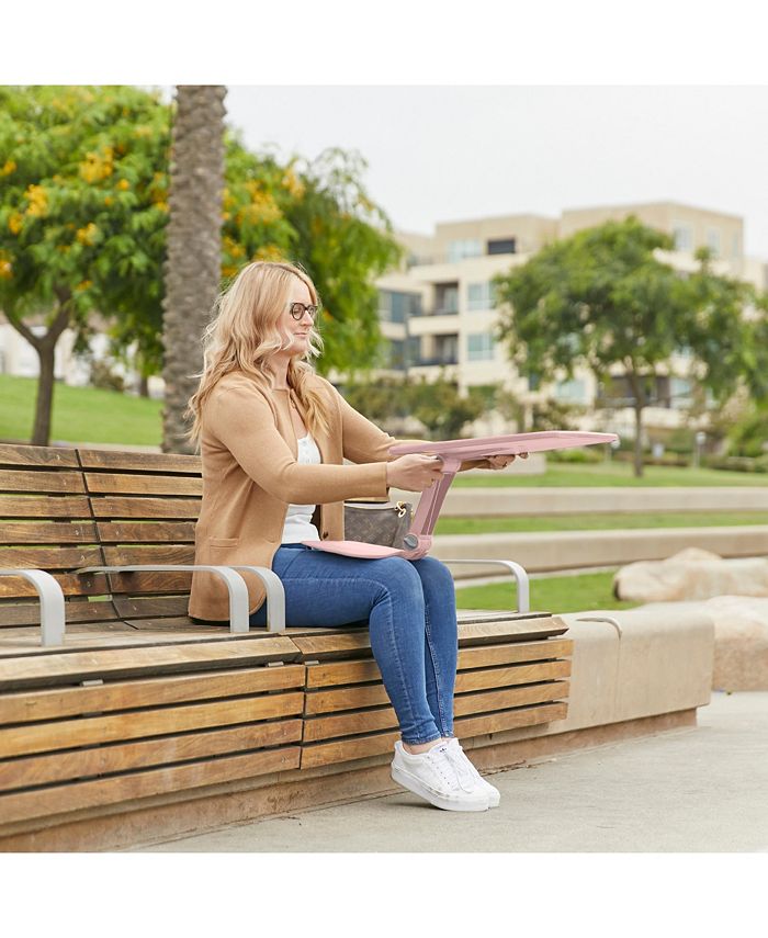 ECR4Kids The Surf Folding Portable Lap Desk, Large, Black, 1-Piece - Pink - 1