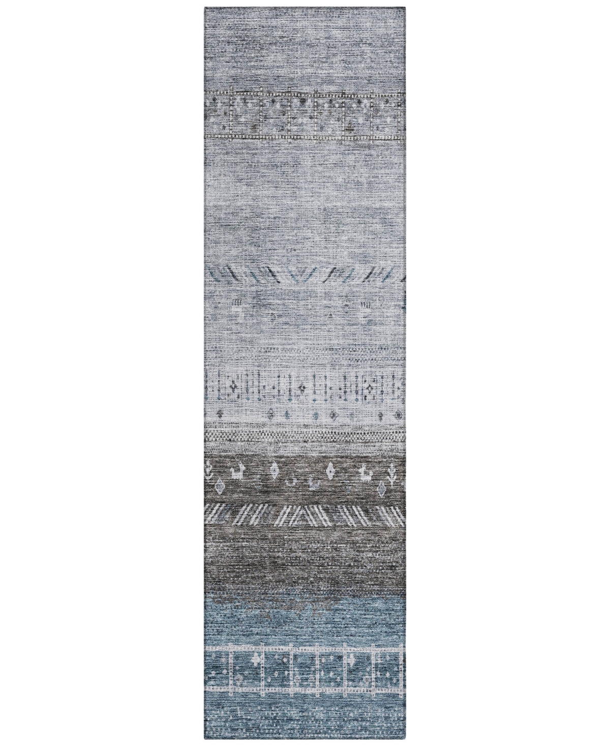 Addison Chantille Machine Washable Acn1147 2'3"x7'6" Runner Area Rug In Blue