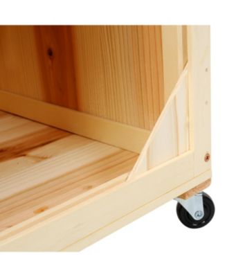 Streamdale 3-Tier Elevated Garden Trellis, Vertical Planter on Wheels 31.5" L x 24.2" W x 53" H