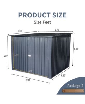 Outdoor Steel Bike Shed (Black