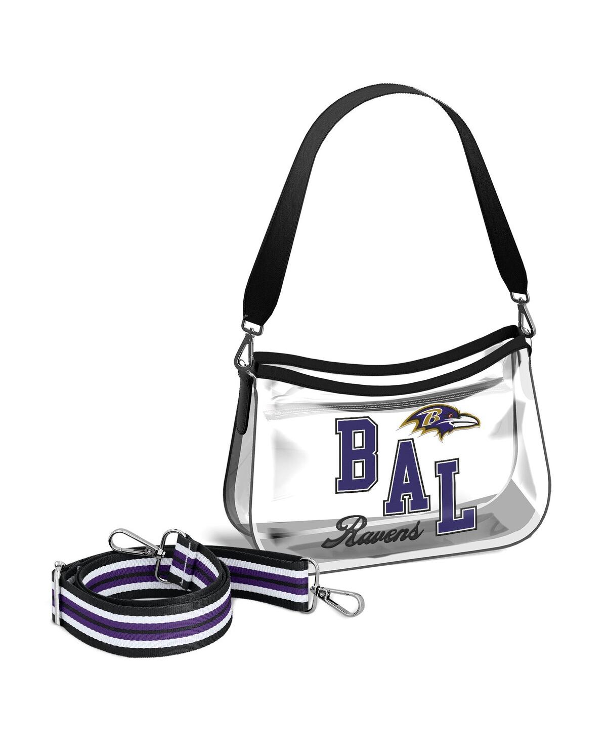 WEAR BY ERIN ANDREWS BALTIMORE RAVENS CLEAR STADIUM MINI PURSE 