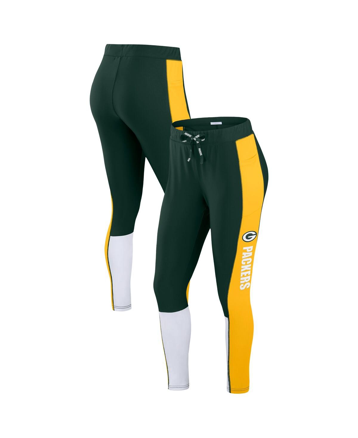 Women's Green Bay Packers Color-block Leggings - Green, Yellow