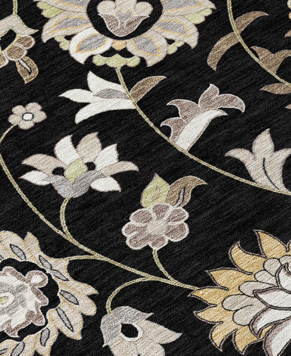 Addison Chantille Machine Washable Acn1006 2'3"x7'6" Runner Area Rug In Black