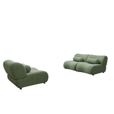Streamdale Green Chenille Modular Sofa Cozy Recline, Modern Design