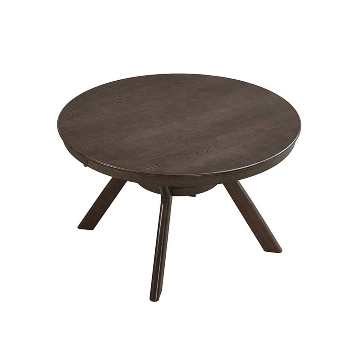 Streamdale Furniture Wooden Dining Table Set, Mid Century Modern Round Rubber Wood Kitchen Table and Cross Back Upholstered Dining Chairs for Dining R