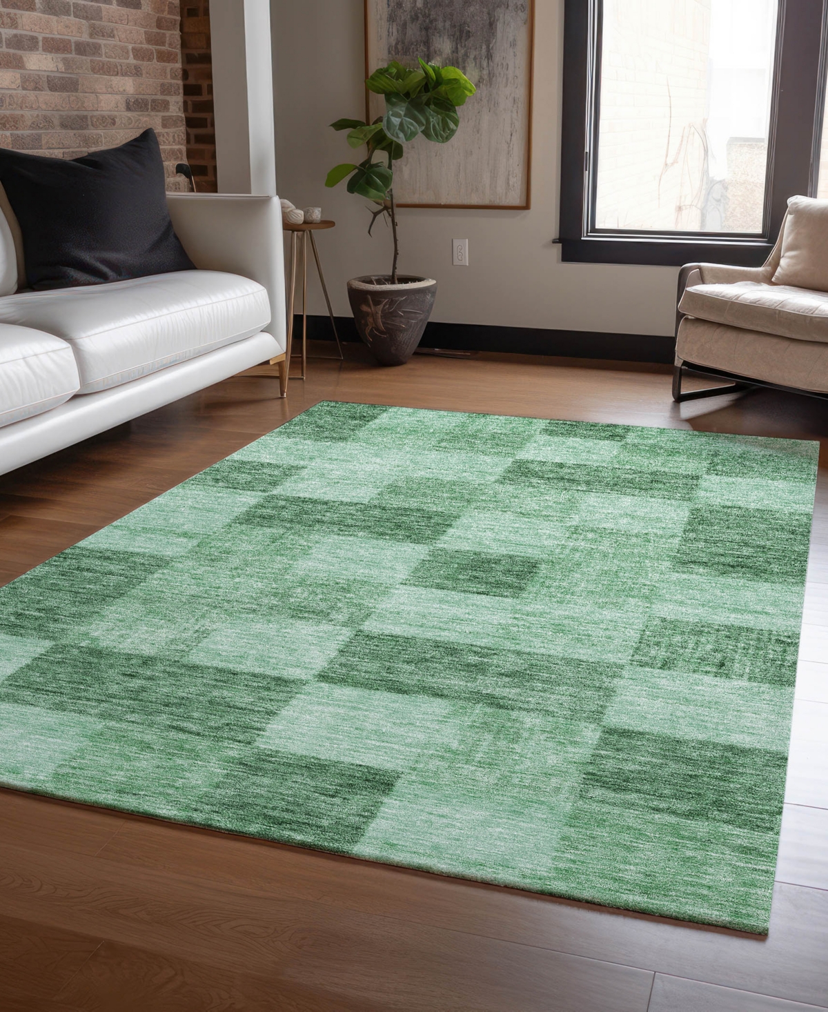 Addison Chantille Machine Washable Acn1139 8'x10' Area Rug In Green