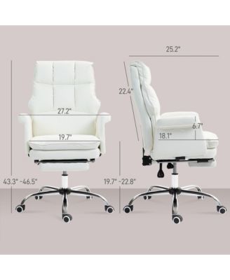 Executive Office Chair with Footrest, Ergonomic, Reclining,