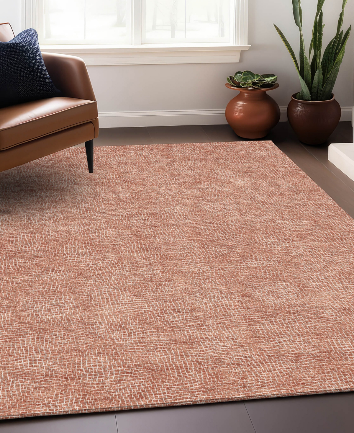 Addison Chantille Mahine Washable Acn1057 5'x7'6" Area Rug In Copper
