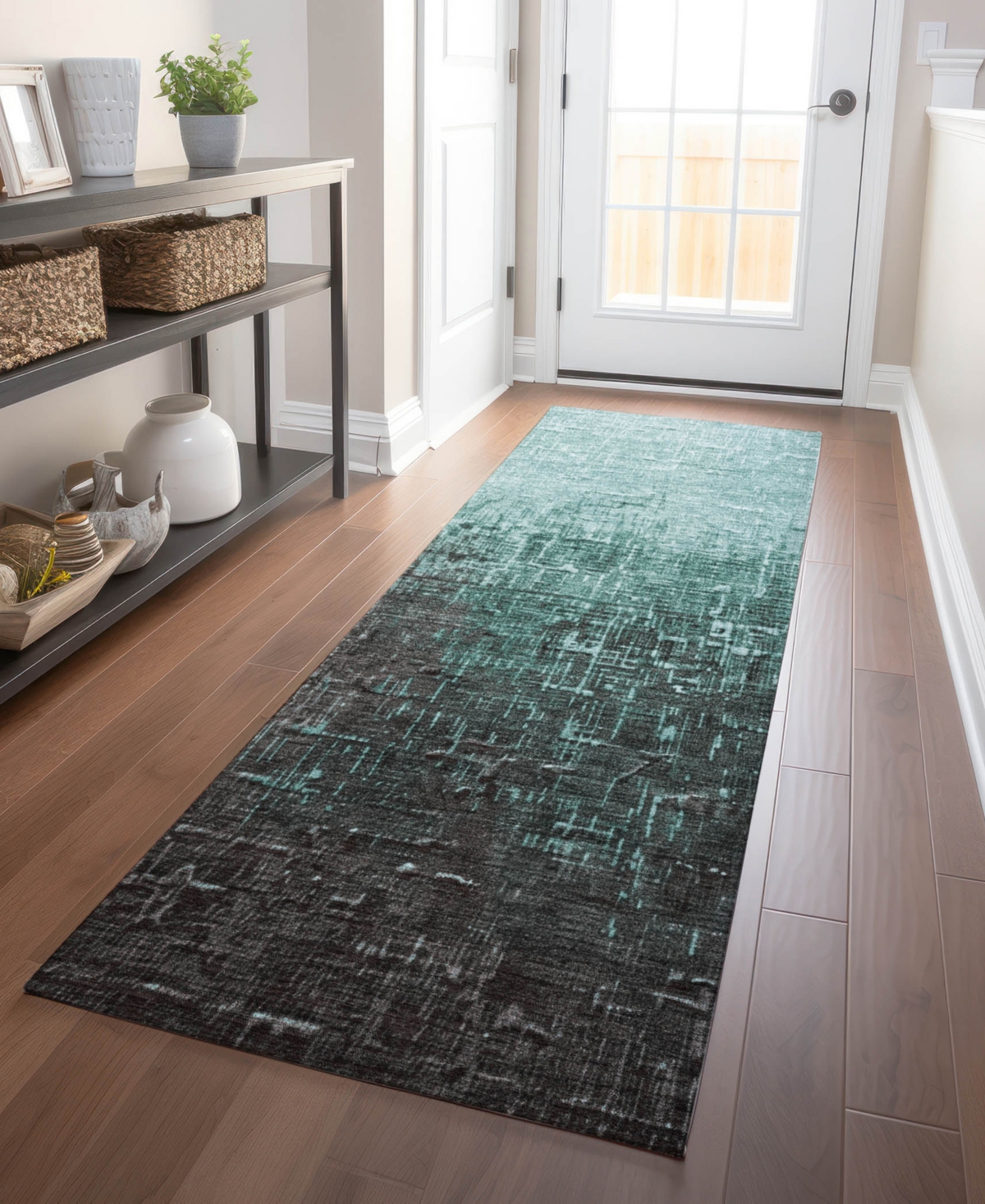 Addison Chantille Mahine Washable Acn1066 2'3"x7'6" Runner Area Rug In Teal